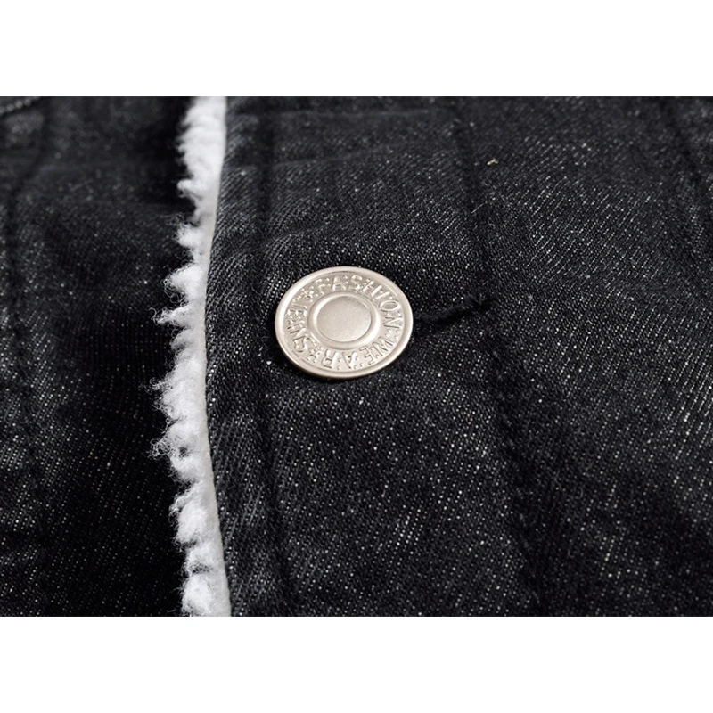 M-5XL зимние куртки из плотного флиса, мужские пальто из хлопка с меховым воротником, джинсовые куртки в стиле милитари, повседневная мужская верхняя одежда, 6051