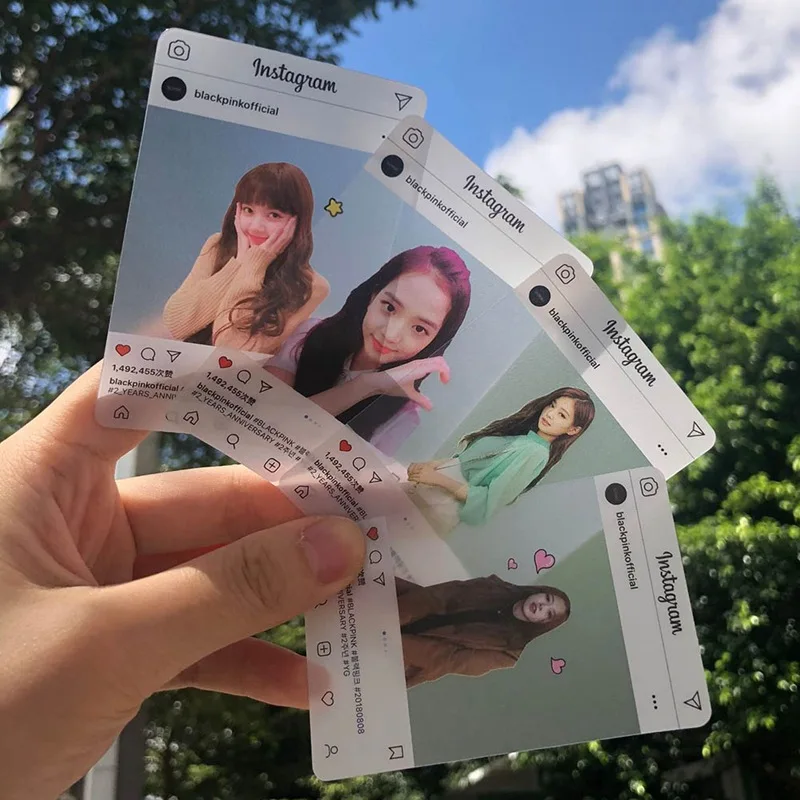 

2019 New 8Pcs/Set Blackpink Lisa Photocard Kpop Transparent Card Regalia Woman Group Star Periphery For Students