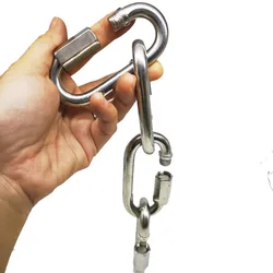4 ligações rápidas da corrente dos pces m10 de aço inoxidável 304 a2 conectam correntes