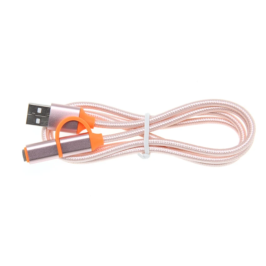 Плетеный зарядный Micro USB 8Pin кабель 0 25/1 м 2 в 1 для iPhone X XR XS 7 8 6 Plus Android Xiaomi LG быстрое