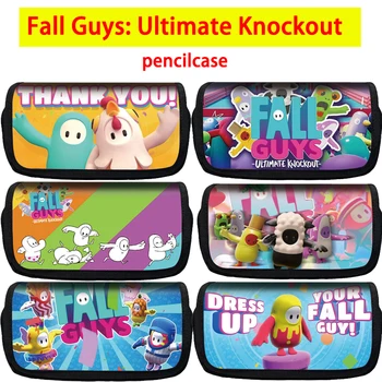 

Cute Fall Guys Pencil Case Cartoon Student Stationery for School Pencil Case Bag Canvas Zipper Pencil Box Fall Guys Pencilcase