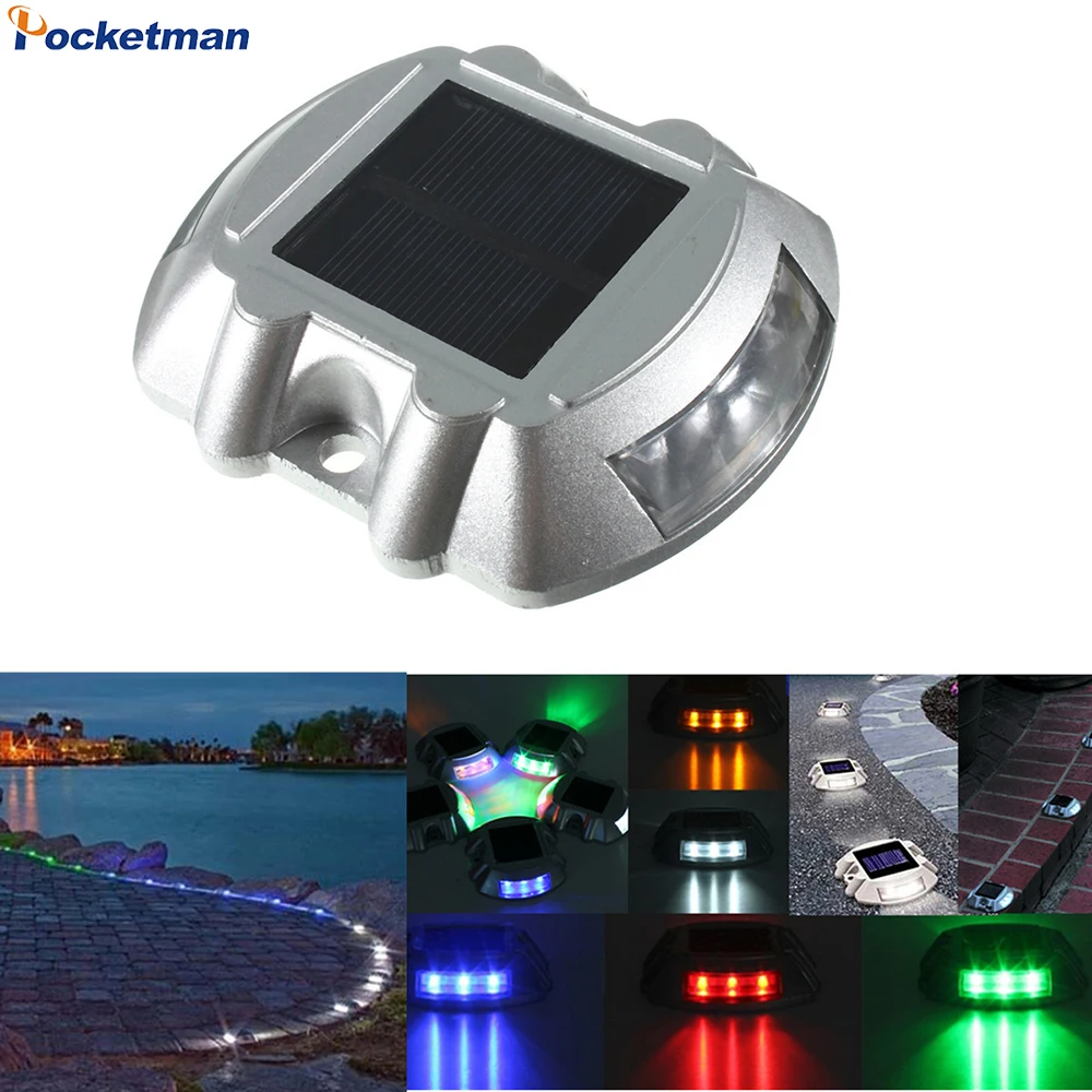 

Waterproof LED Solar Powered Road Stud Light road Reflective Ground Light Warning Light Outdoor Garden Solar Power Street