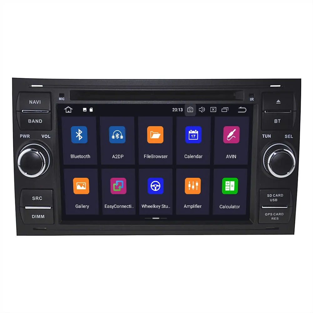 DSP ips Android 9 2 DIN экран автомобиля gps-навигация, dvd-плеер радио для Ford Transit focus подключения S-MAX Kuga Mondeo мультимедиа