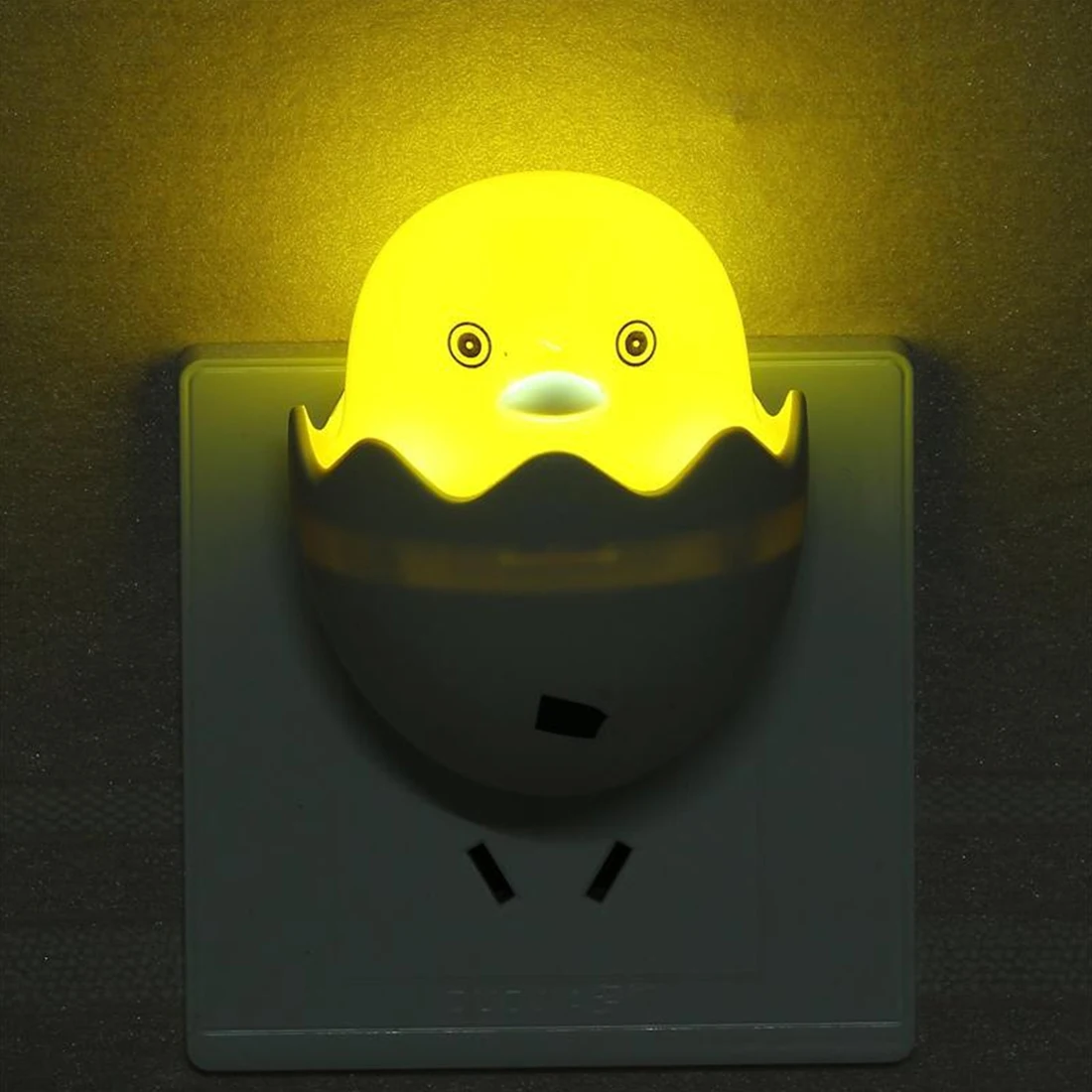 

Popular Nightlight Cute Mini Yellow Duck Night Light Children's Bedroom Creative Cartoon Decor Lamp EU Plug