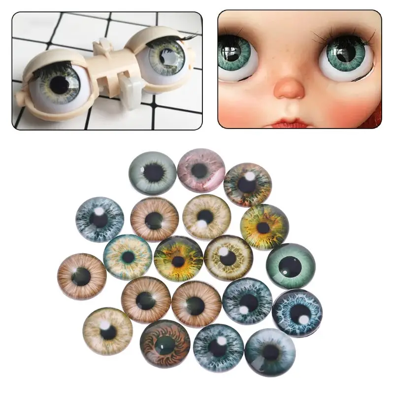 Occhi umani fai da te Artigianato Hollow Eyeballs simulazione artificiale bulbi oculari di plastica Halloween puntelli bambole maschera fare 8 PZ 