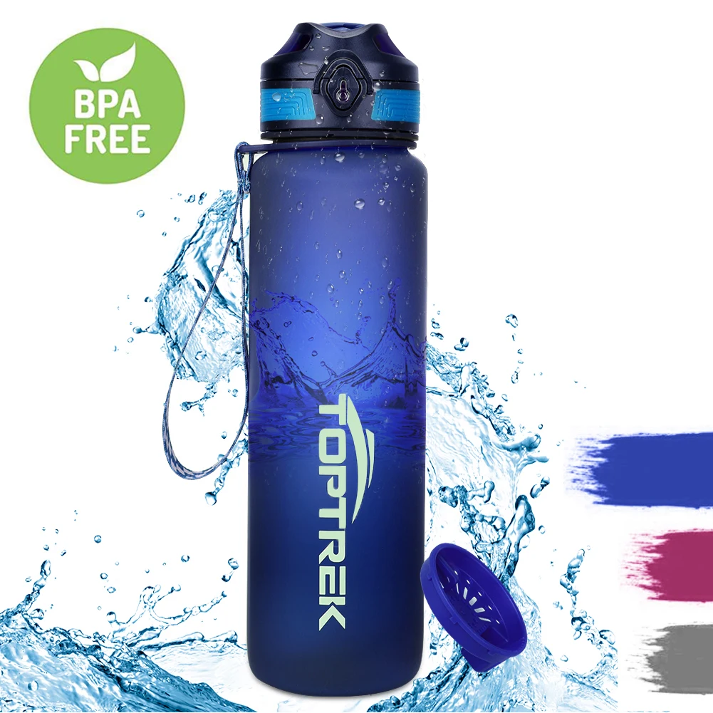 Toptrek Sport Water Bottle 650ML/1000ML BPA Free Drinkware Outdoor Drinking Waterbottle Protein Shaker Leak-Proof My Drink Bottl water bottle sports bottle