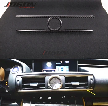 شراءألياف الكربون صنع سيارة المركزية وحدة القيادة الأمامية التيار المتناوب تنفيس المخرج ملصق الكسوة لكزس RC200 300 350 RC F SPORT 2015 - 2018