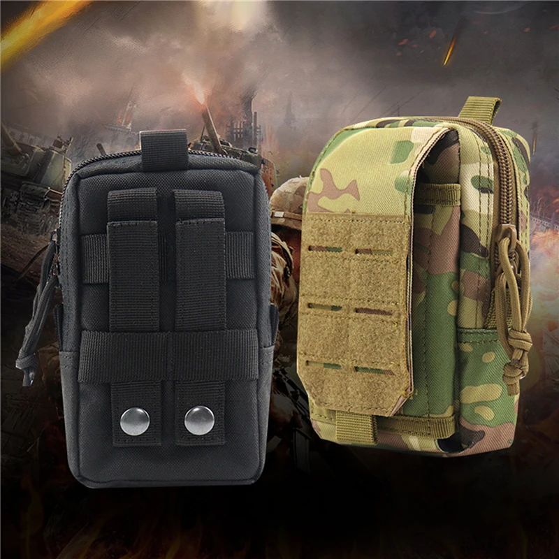 

Military Waist Bag Outdoor Sports Men Bag Vest Pack Purse Mobile Phone Case Compact Bag Men Coin Purse