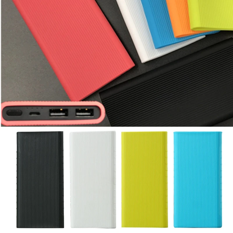 1 шт. силиконовый защитный чехол для Xiaomi Power Bank 2 10000 мАч с двумя USB портами PLM09ZM