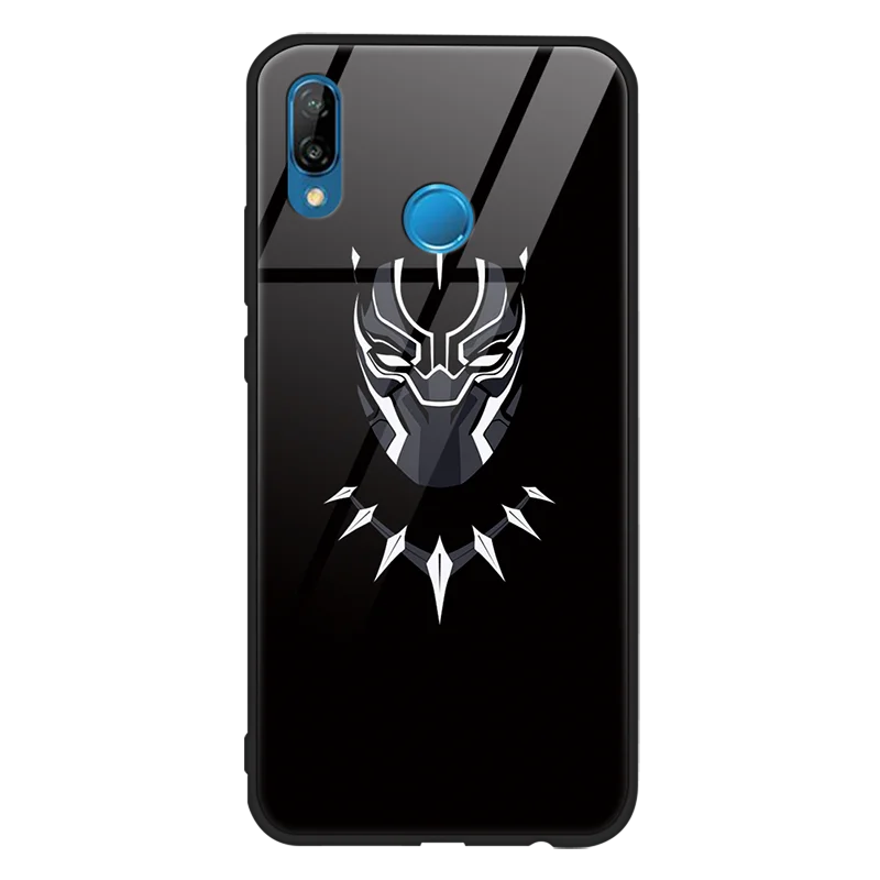 Чехол из закаленного стекла с Мстителями Marvel для huawei P20 P30 mate 20 10 P10 Pro P9 P8 Plus Honor 8X9 10 Lite nova3 Coque для P Smart - Цвет: heibao