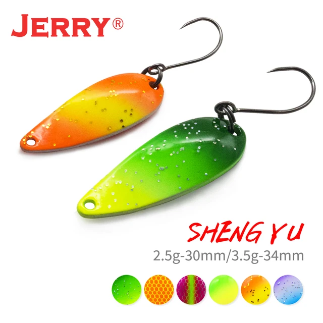 Jerry ShengYu 2.5g 3.5g Fishing Micro Spoon UV Colors Area Trout Lures Pal  Metal