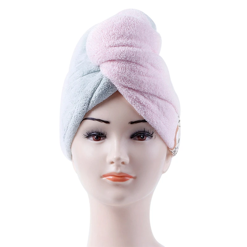 Rapid Drying Hair Towel Microfiber Magic Hair Dry Hat Cap Absorbent Dry Hair  Cap Double Layer Wrapped Towel|Shower Caps| - AliExpress