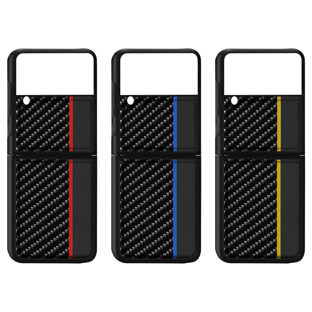 Adatto Per Samsung Galaxy Z Flip 3 Custodia Protettiva In Fibra Di Carbonio Z Flip 3 Z Flip 5G Custodia Per Cellulare Antiurto