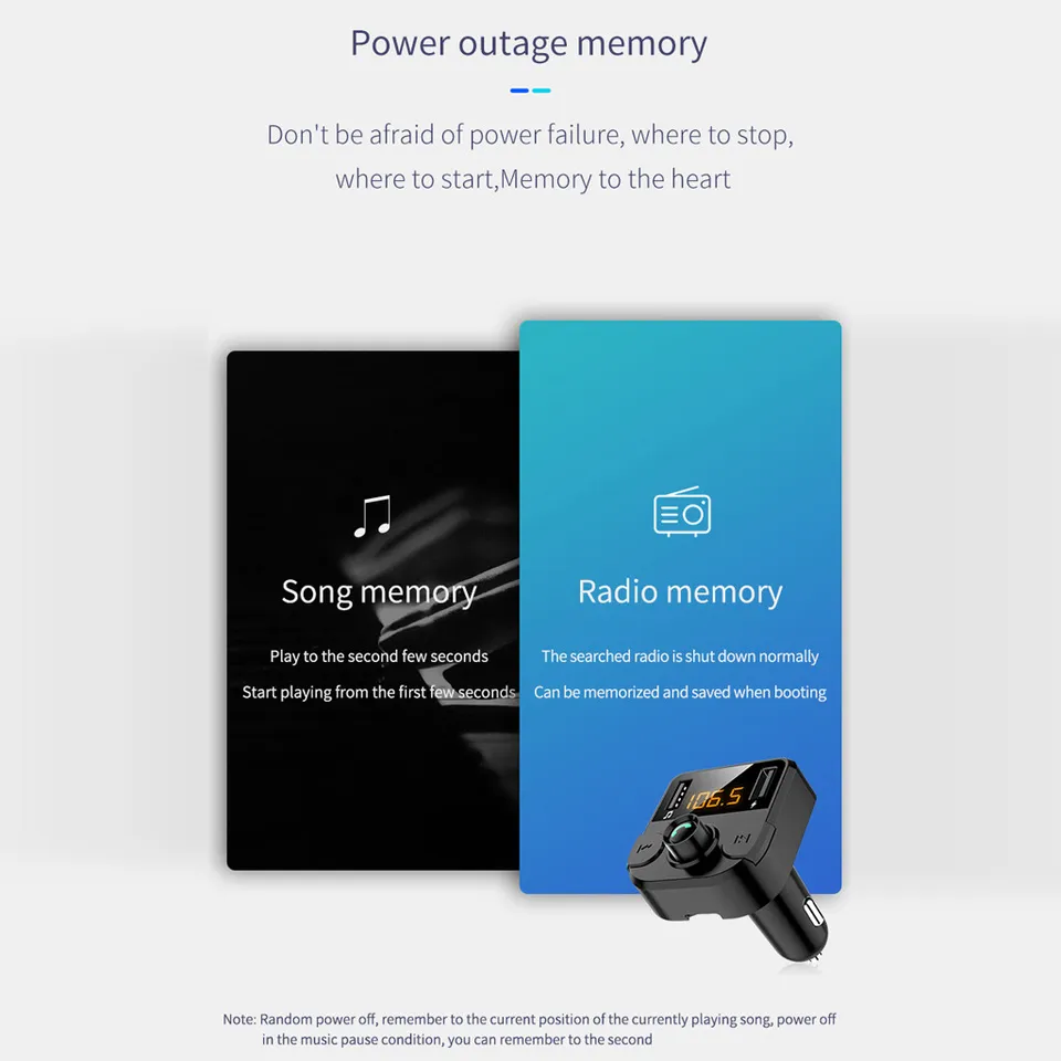 1pc Black Bt36b Bt5 0 Car Kit Mp3 Player Fm Transmitter With Usb