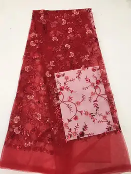 

sample style sequin lace Modern design French net lace fabric African sequins lace embroidery tulle lace fabric for party dress