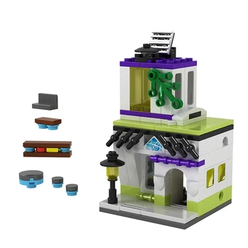 

City Street View Club For Relaxation Structure Model DIY Building Blocks Kids Toys Children Birthday Gifts With Citys Castle Set