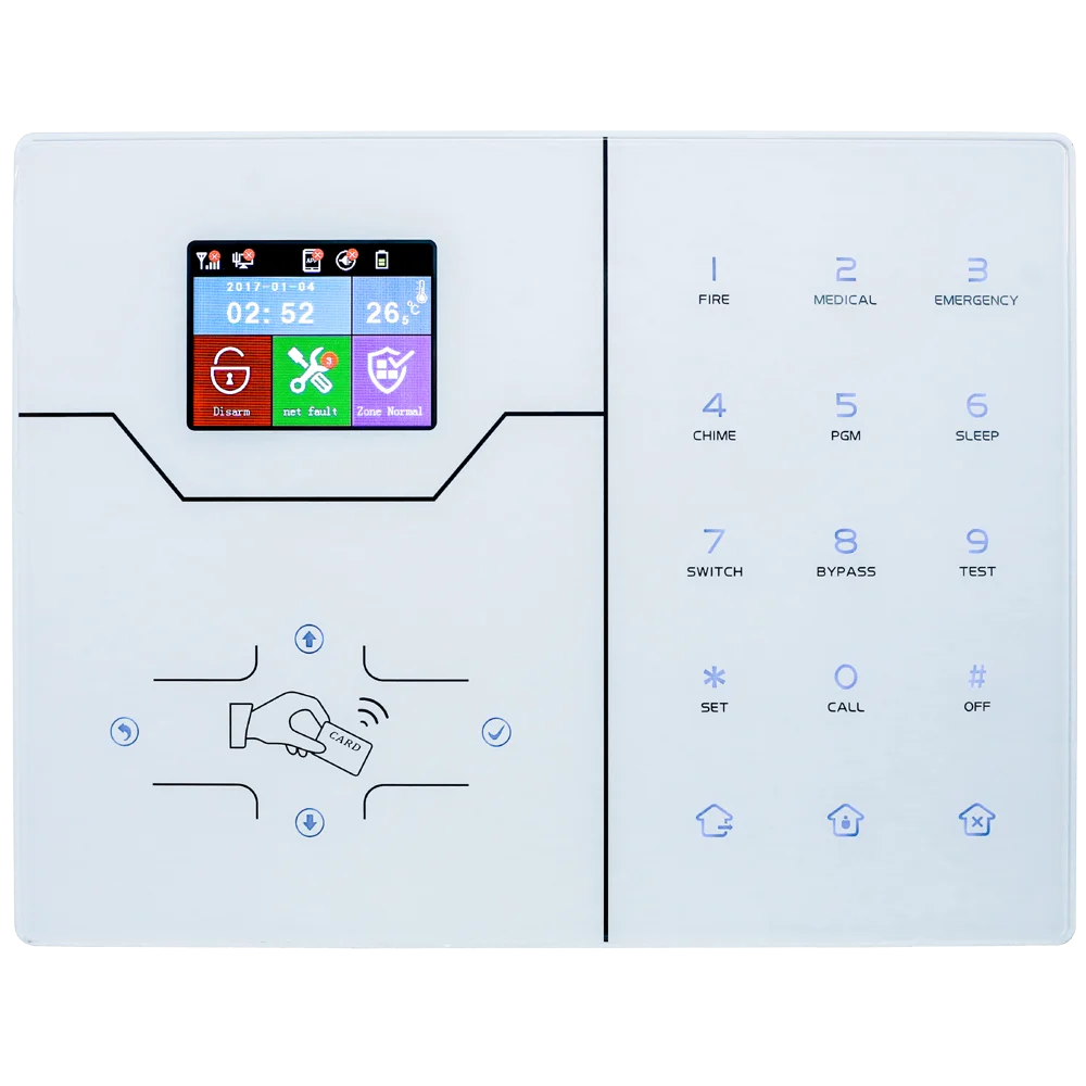 DIY Alarm 4G GSM Network HA-VGT TCP Ip Alarm System Smart Security Home Alarm system with WebIE and App Control