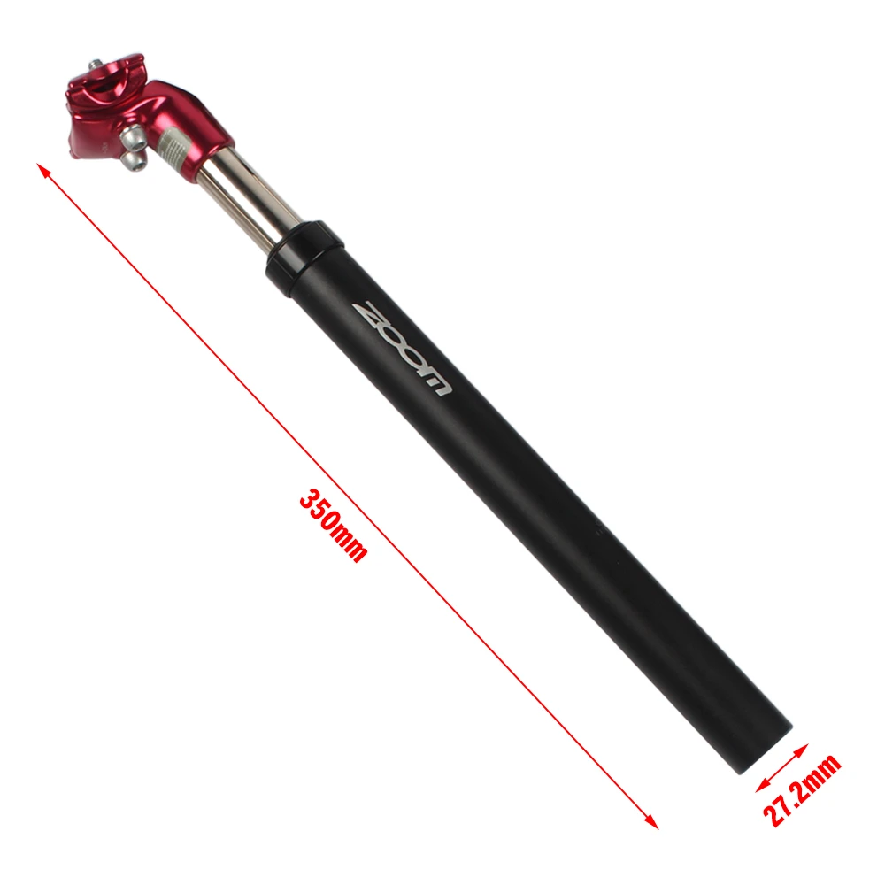 Red black 27.2mm Велосипед Shockstop Подседельный штырь амортизатор Подседельный штырь подвес MTB Велосипедное Сиденье труба 31,6/27,2x350 мм Велосипедное подседельный штырь - Color: Red black 27.2mm