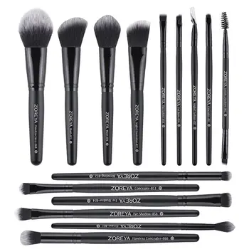 

ZOREYA 15pcs Makeup Brushes Set Different Model Essential Professional Cosmetics Tool Kits