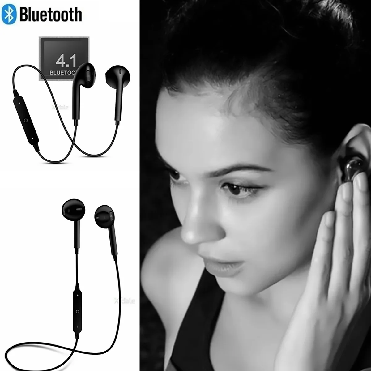 Беспроводные наушники bluetooth гарнитура Шум шумоподавления шейным жизни Спорт стерео наушники-вкладыши С микрофоном для iPhone Xs Samsung9