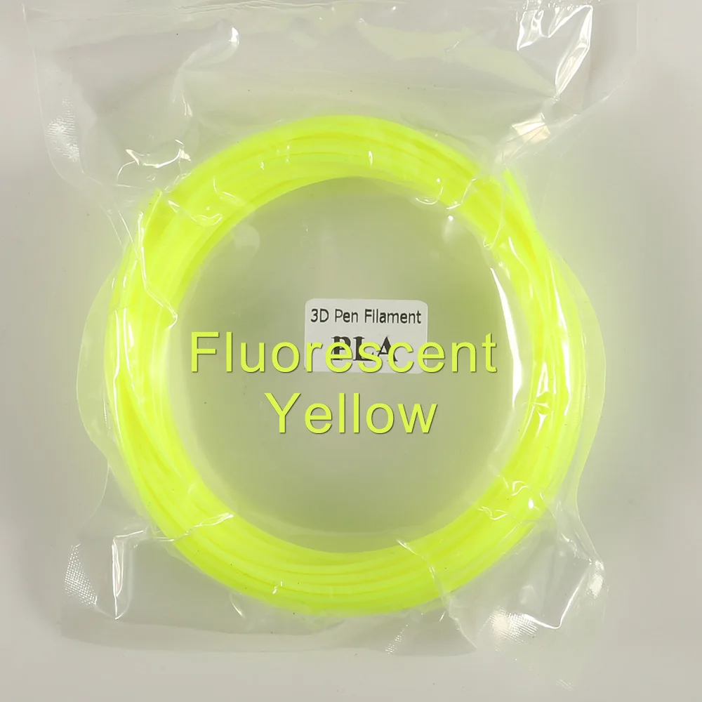 3d принтер PLA нити 1,75 мм 10 м красочные печатные материалы для 3D печатной ручки - Цвет: fluorescent yellow