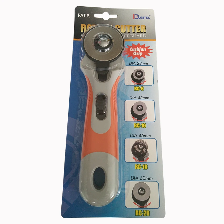 DAFA бренд Diy Инструменты Высокое качество резиновая ручка роторный резак с 10 шт. 45 мм лезвия Гибкая защита