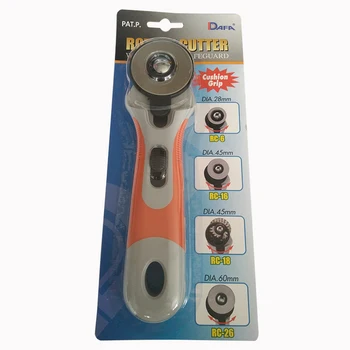 

DAFA BRAND Diy Tools Top quality Rubber Handle Rotary Cutter With 10pcs 45MM blades Flexible Safeguard