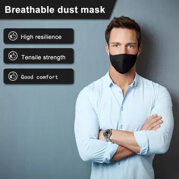 

1pc Anti Dust Mask Windproof Activated Carbon Filter Mouth-muffle Bacteria Flu-proof Face Masks Mouth Care Mask Healthy Life
