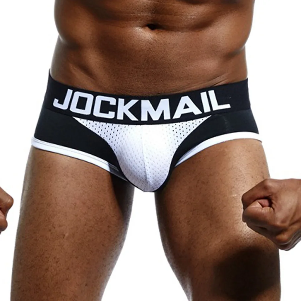 

Mens Sexy Underwear Shorts Briefs Mesh patchwork Breathable Underpants Pouch Cotton Soft Briefs Panties ropa interior hombre new