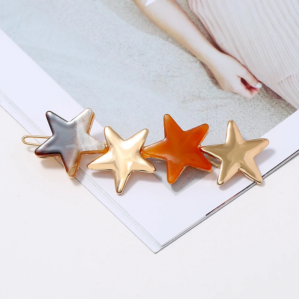 Позолоченная нержавеющая сталь и акрил форма пентаграммы звезда девушка женщина