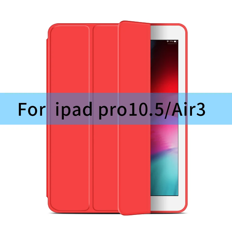 Чехол для iPad Air 3 10,5, умный чехол, трехслойный мягкий чехол-подставка для iPad Air 3 поколения Pro 10,5 - Цвет: Red