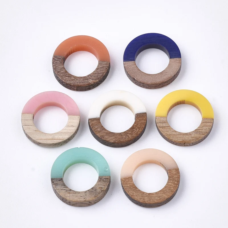 Wood Resin Earring Charms Resin Pendants Charms Wood Pendants