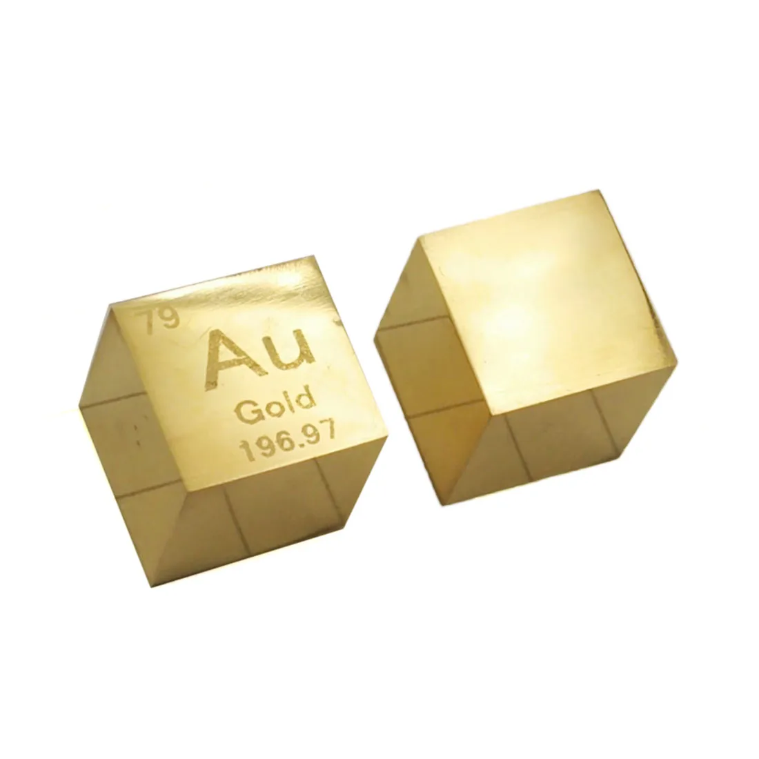 

10 X 10 X 10mm 6-Sided Mirror Polished Metal Aurum Cube Periodic Table Of Elements Cube (AU≥99.9%)