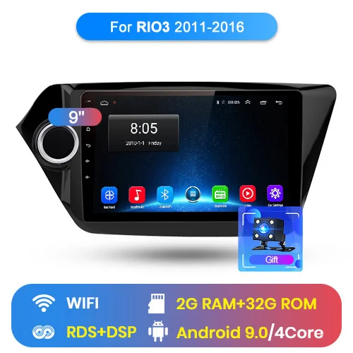 Junsun 4G+ 64G CarPlay DSP Android 8,1 автомобильный Радио Мультимедиа Стерео Аудио плеер gps 2 Din для hyundai Santa Fe 2 2006-2012 без DVD - Цвет: WIFI (2GB 32GB)