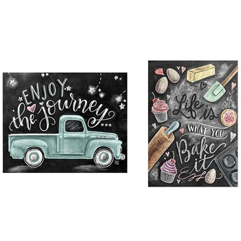 

Full Round Drill 5D DIY Diamond Painting "Kitchen Cake" 20X25cm & DIY 5D Diamond Painting Kit (Green Car Pattern)