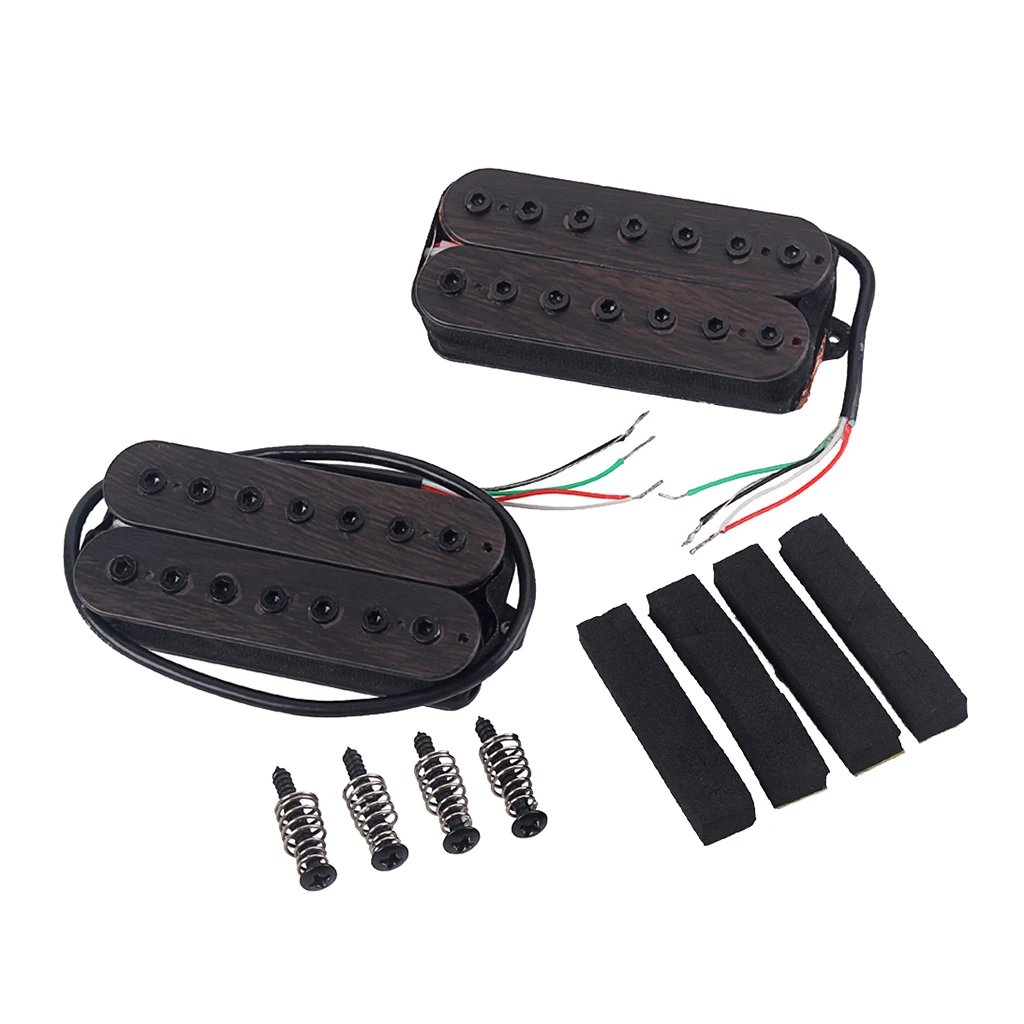 

2 PCS 7 String Alnico Magnet Guitar Pickup Bridge & Neck (Rosewood)