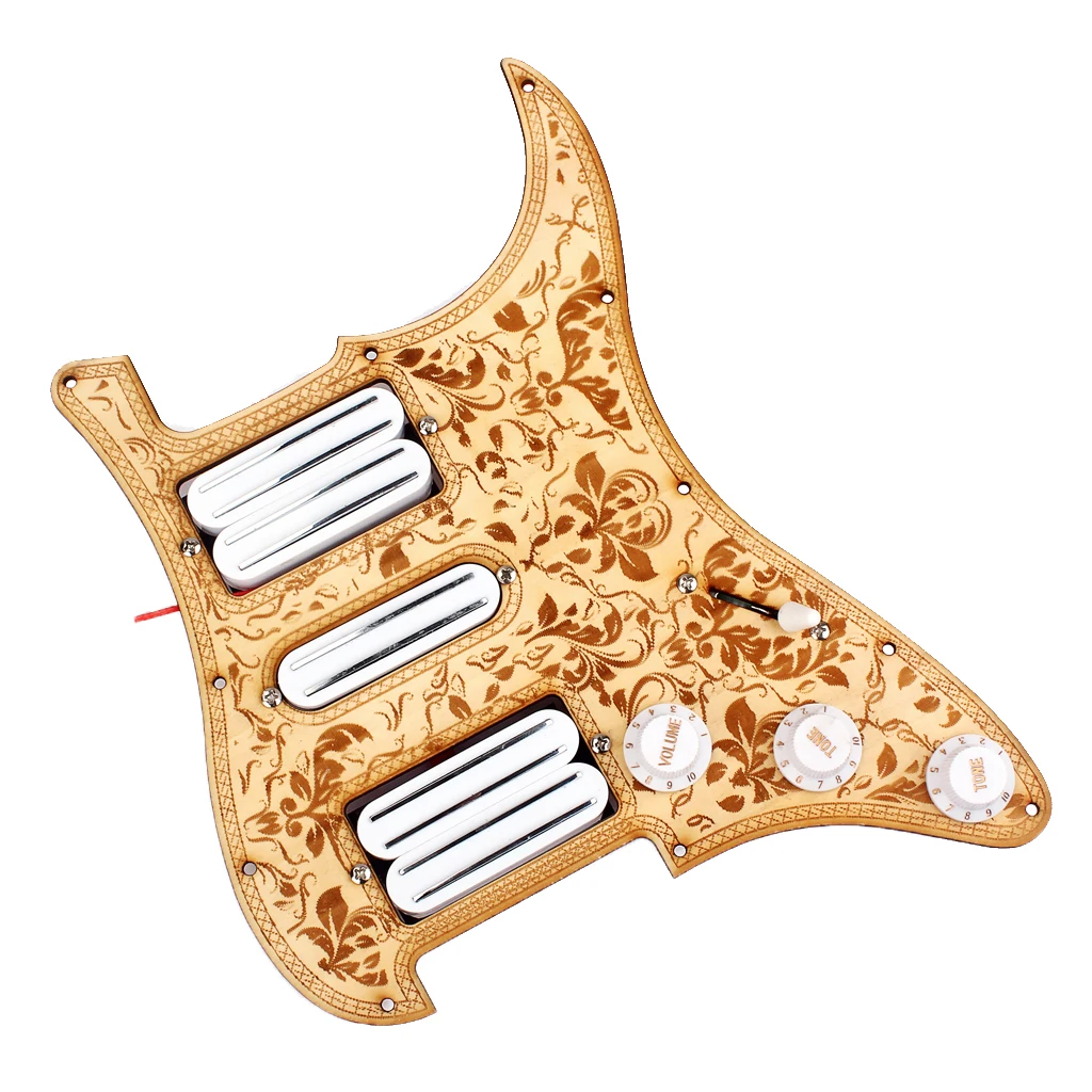 Maple Pickguard Проводная двойная подставка звукосниматели "хамбакер" для электрического аксессуар для гитары