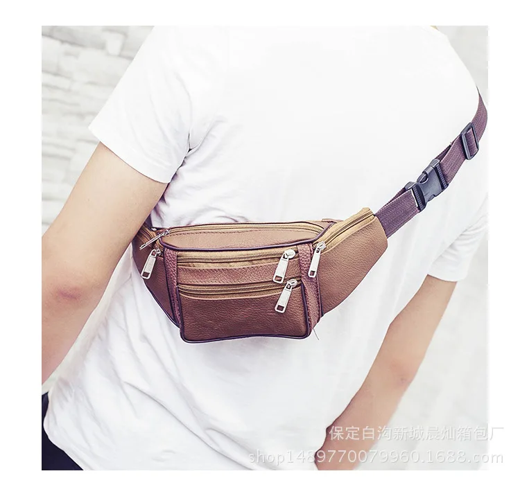 Wholesale Genuine Leather Casual Business Wallet Korean-style Men's Outdoor Running Waterproof Large-Volume Can Come Appearance