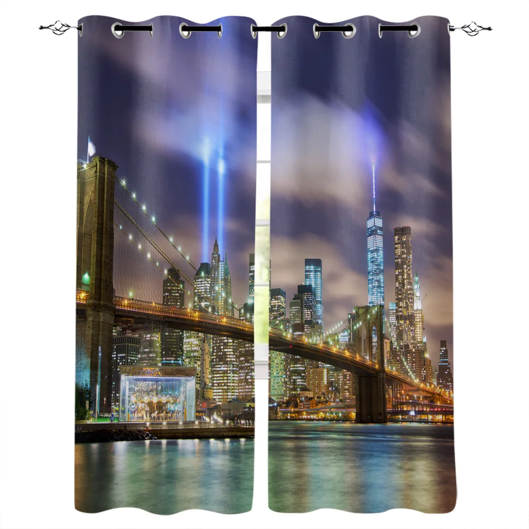 Современные городские оконные шторы для гостиной кухни спальни интерьерные