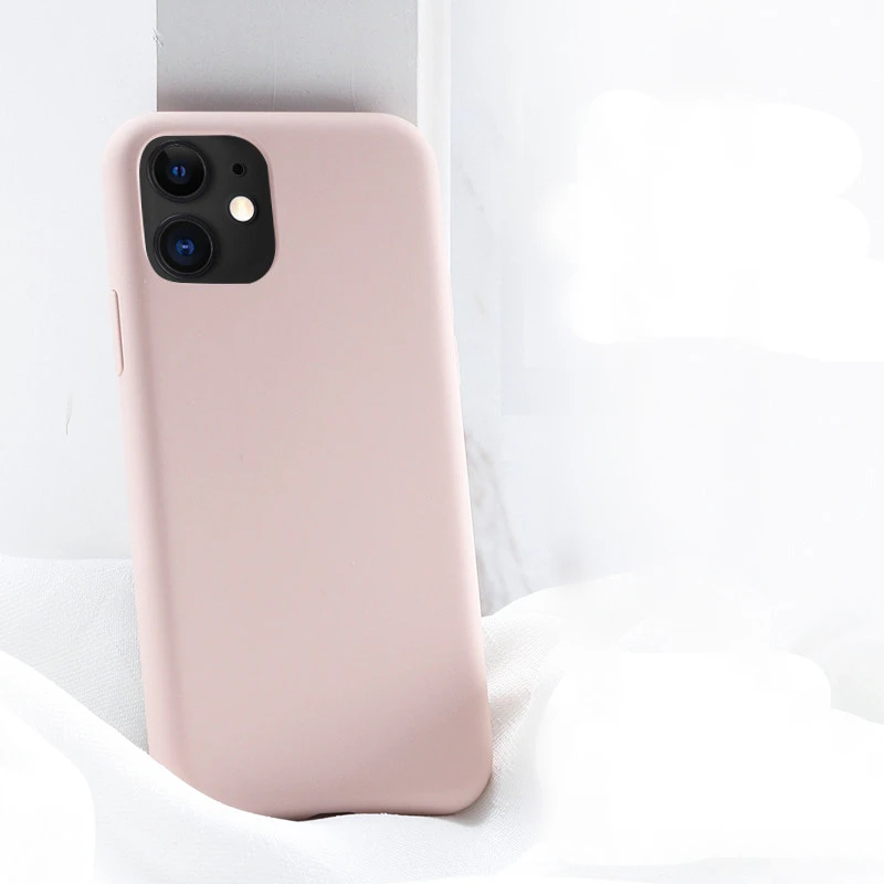Pine Green Официальный жидкий силиконовый чехол для телефона s для iPhone 11 Pro Max чехол Роскошный для iPhone 11 X XS XR 6 6S 7 8 Plus - Цвет: Розовый