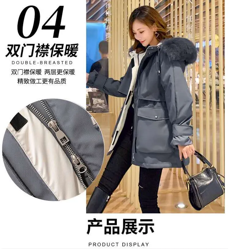 

2020 Hot Large Natural Raccoon Fox Fur Hooded Winter Down Coat Women 90% White Duck Down Jacket Thick Warm Parkas Dropshipping