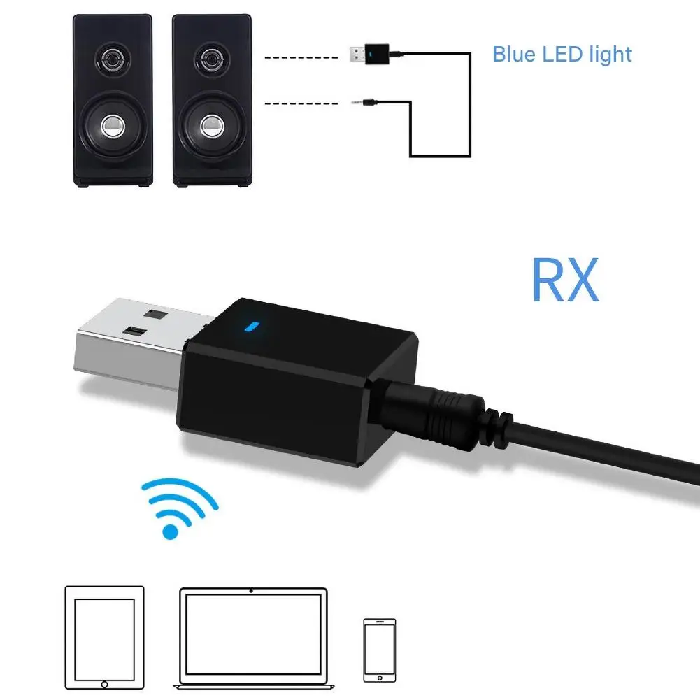 

2 in 1 3.5mm Wireless Bluetooth Receiver Bluetooth Transmitter Adapter For Phone Laptop Speaker MP3 5.0 USB Bluetooth 