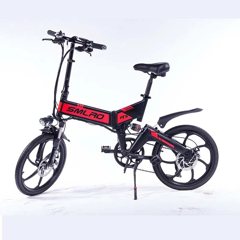 

SMLRO20inch electric bicycle 48V 350W fold frame hidden lithium battery e bike bicycle for Men Women and Adult