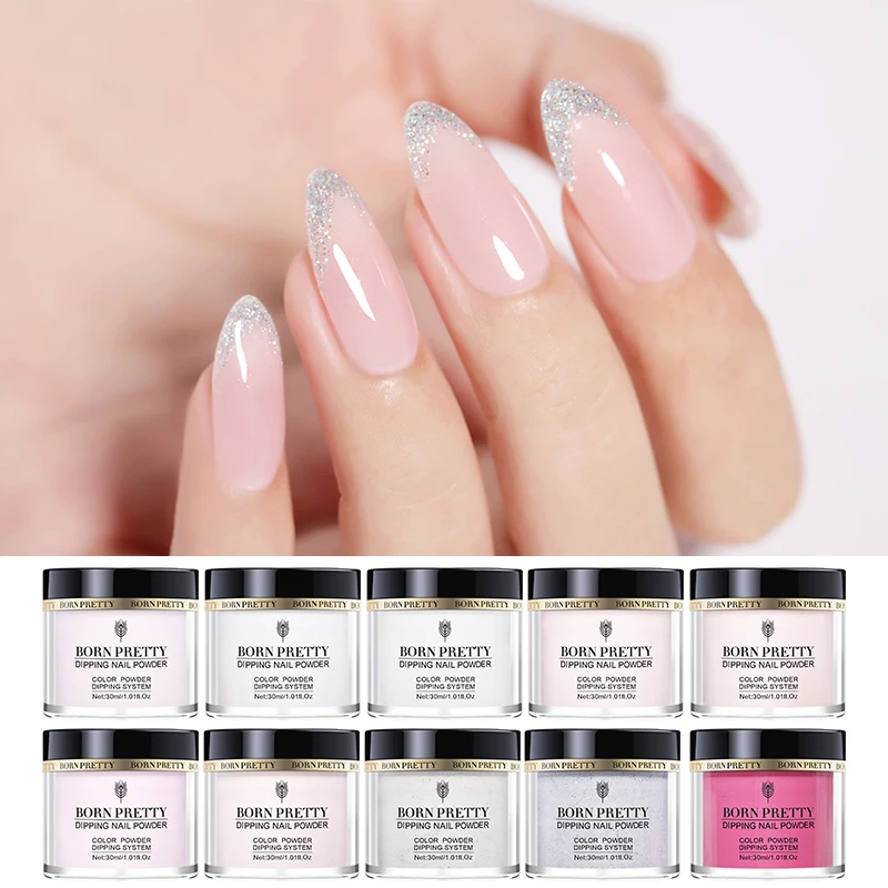 

BORN PRETTY 30ml Dipping Nail Powder Colorful Nail Accessories Natural Dry French Nail Decoration Without UV Lamp Cure