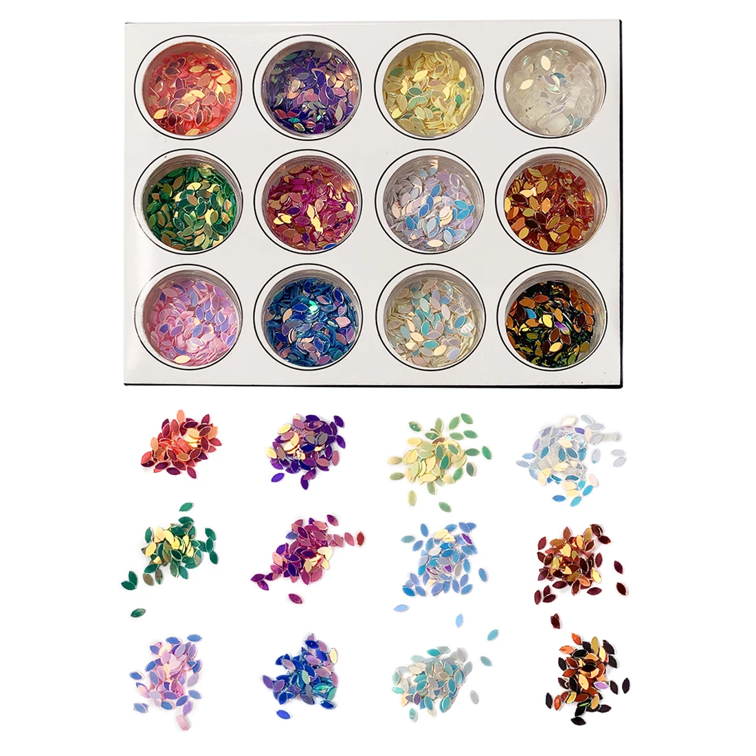 

12 Color Mix Plastic Sequins For UV Resin Jewelry Crafts Nail Filler Resin Epoxy Mold Filling Accessories