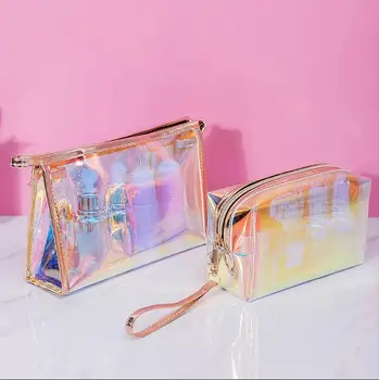 

Fashion Chic PVC Cosmetic Bag Women Transparent Make Up Bag Toiletry Waterproof Travel Storage Beauty Makeup Wash Case Bags