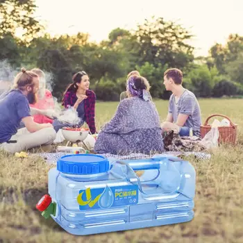 

5L PC Reusable Plastic Water Bottle Gallon Replacement Water Bottle Snap On Cap Anti Splash Jug Container