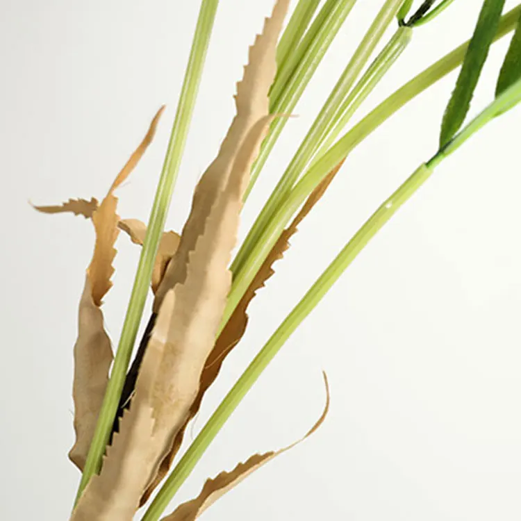 Elegant Simulation Scattered Tail 6 Leaves Green Plant Wreath Hotel Wedding Artifical Palm Leaf Home Office Tail Sunflower Leaf