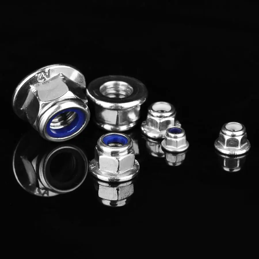 

Rivet Nut 45Pcs/set Flanged Stainless Steel Nylon Insert Locknut Assortment Kit M3 M5 M6 M8 M10 stainless steel square