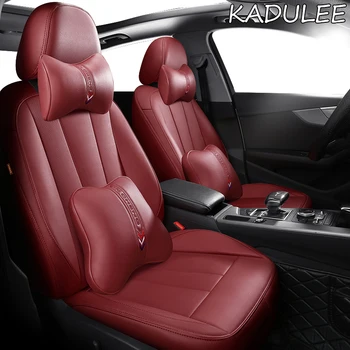 

KADULEE custom real leather car seat covers set For opel astra h g j insignia vectra b meriva vectra c mokka auto accessories